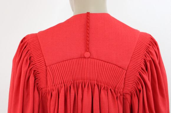 Vintage J. Wippell & Co Red & Gold Graduation Academic Robe Gown 52" England - Picture 6 of 12